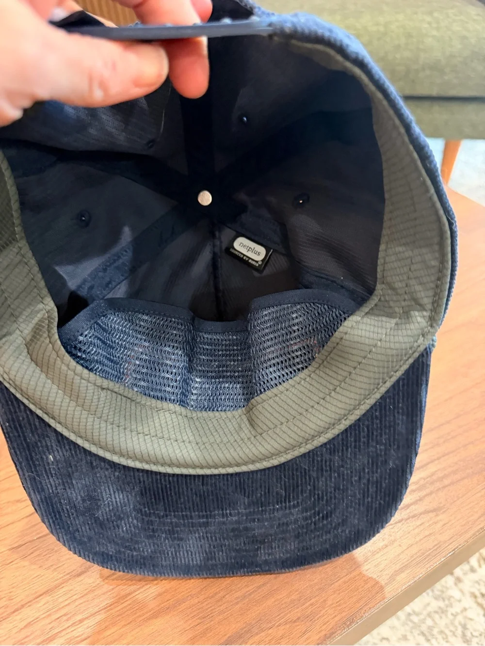 Men's Patagonia Fly Catcher Hat Navy Blue adjustable Corduroy Tight Lines 1973